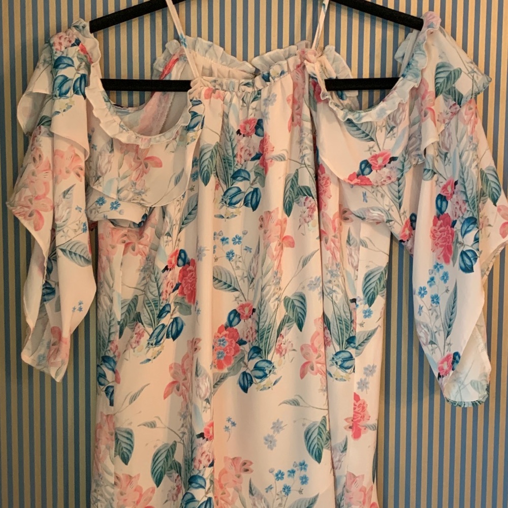 NWT Parker cold shoulder floral blouse size XS